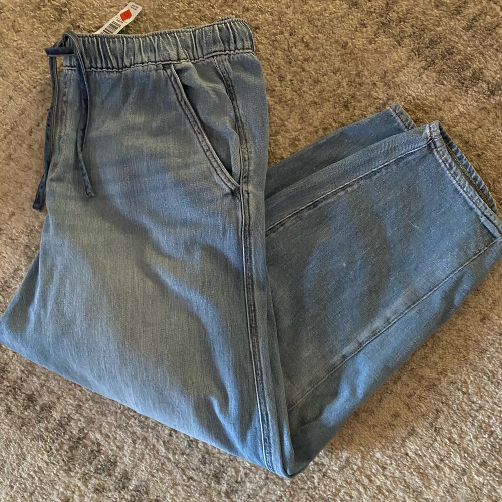Torrid Med Blue Pull-On Barrel Jeans
